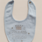 I'm a little prince baby blue bib