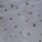 Baby blue cotton baby clothes with silver star pattern