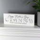 Botanical Wooden Block Sign-Personalised Gift By Sweetlea Gifts
