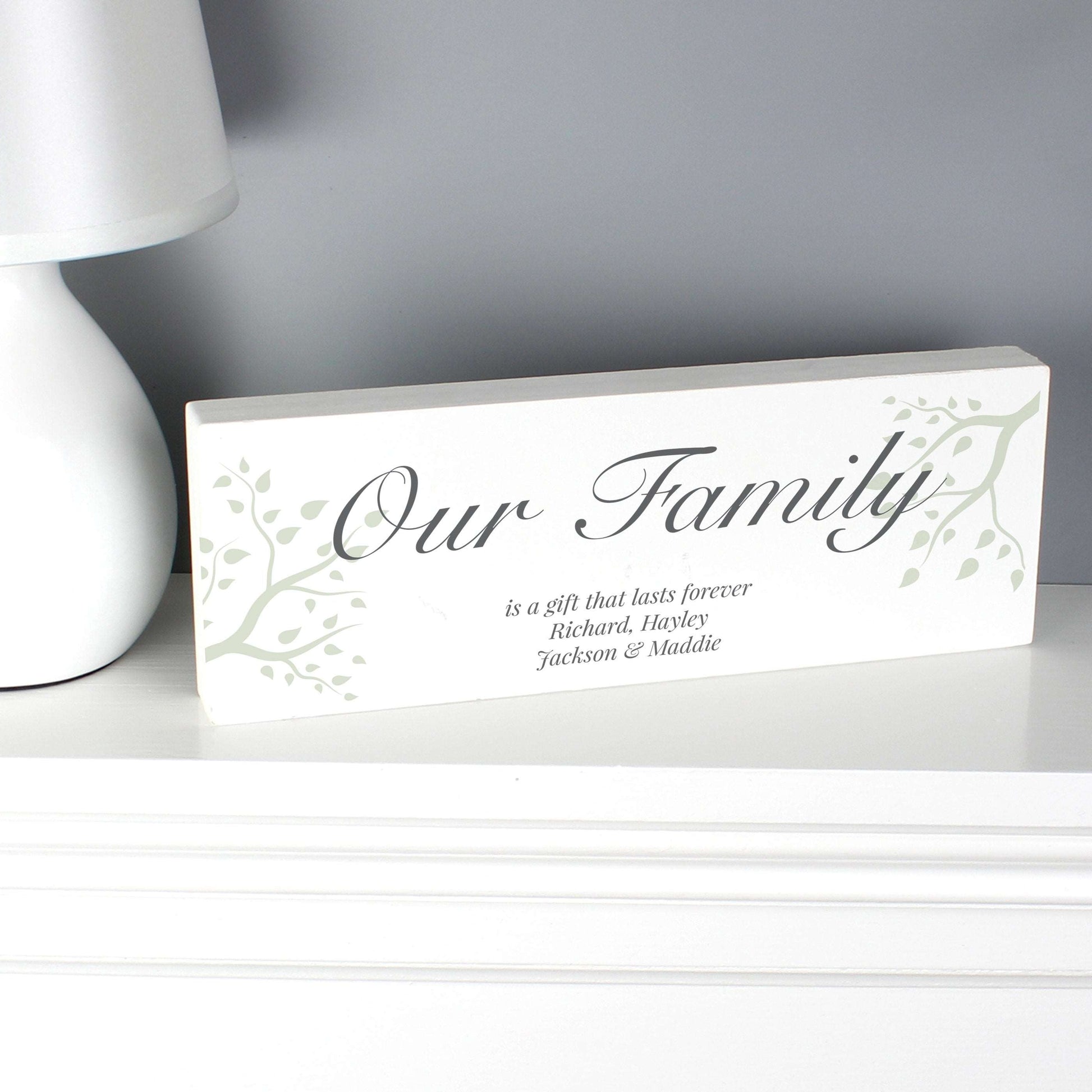 Personalised wooden block home decor By Sweetlea Gifts