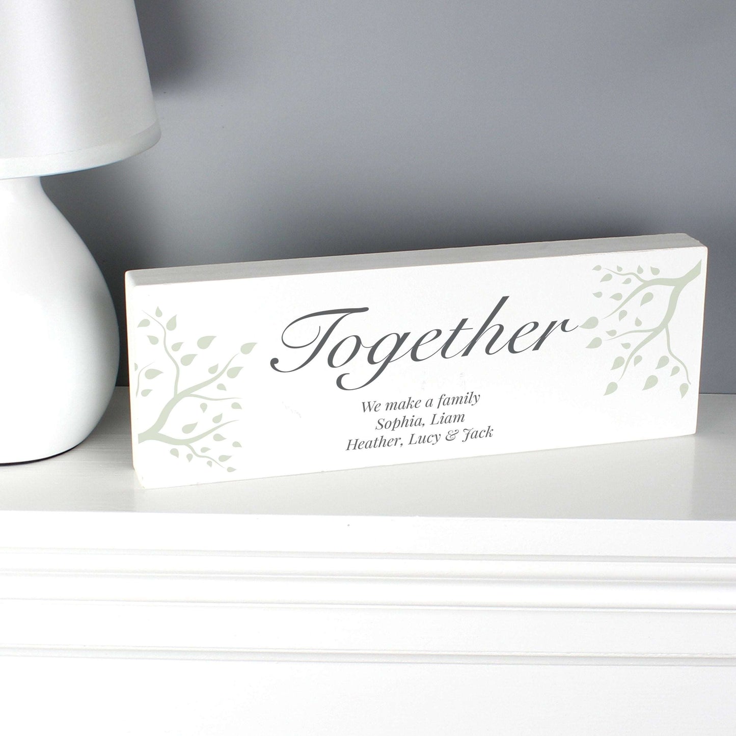Personalised wooden block home decor By Sweetlea Gifts