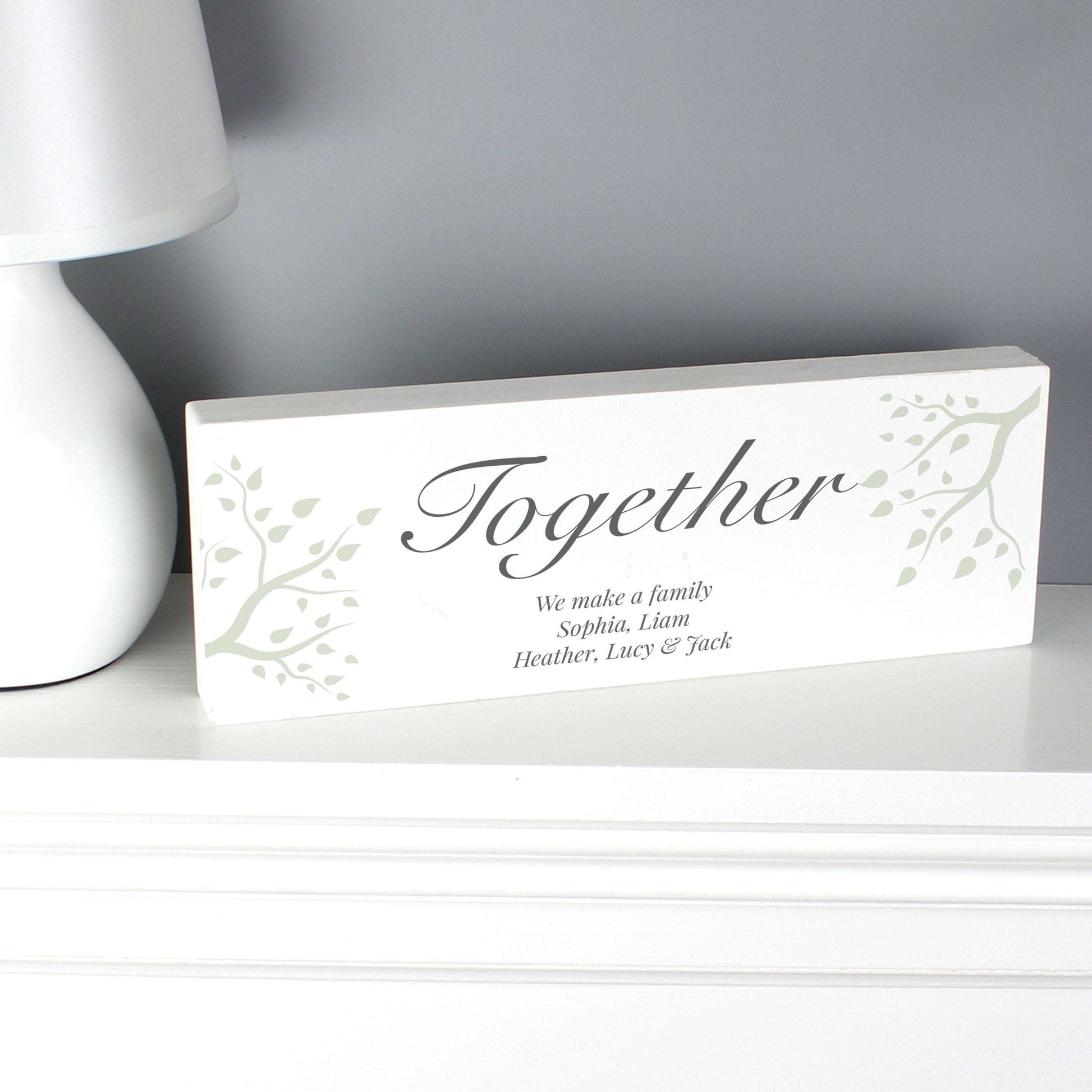 Personalised wooden block home decor By Sweetlea Gifts