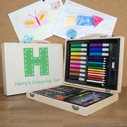 Children's 63 piece Colouring Set Personalised-Personalised Gift By Sweetlea Gifts