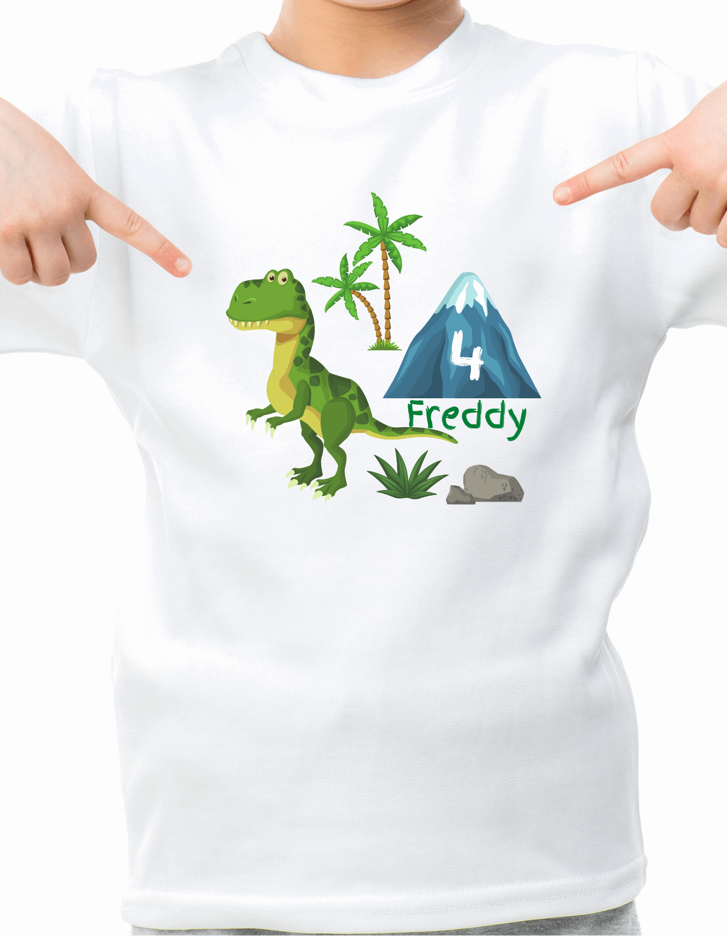 Children's Dinosaur Personalised Birthday T-shirt-Personalised Gift By Sweetlea Gifts