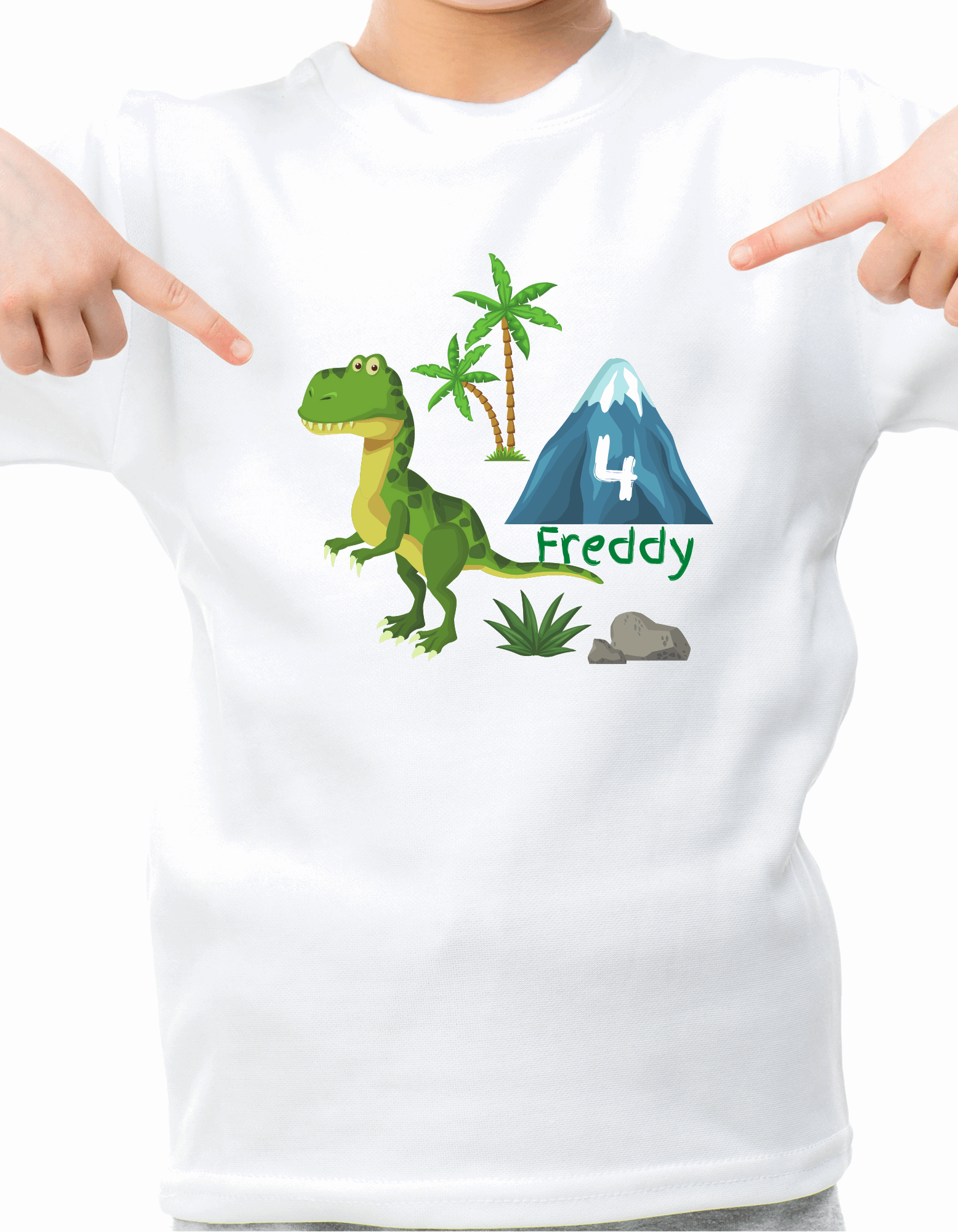 Children's Dinosaur Personalised Birthday T-shirt-Personalised Gift By Sweetlea Gifts