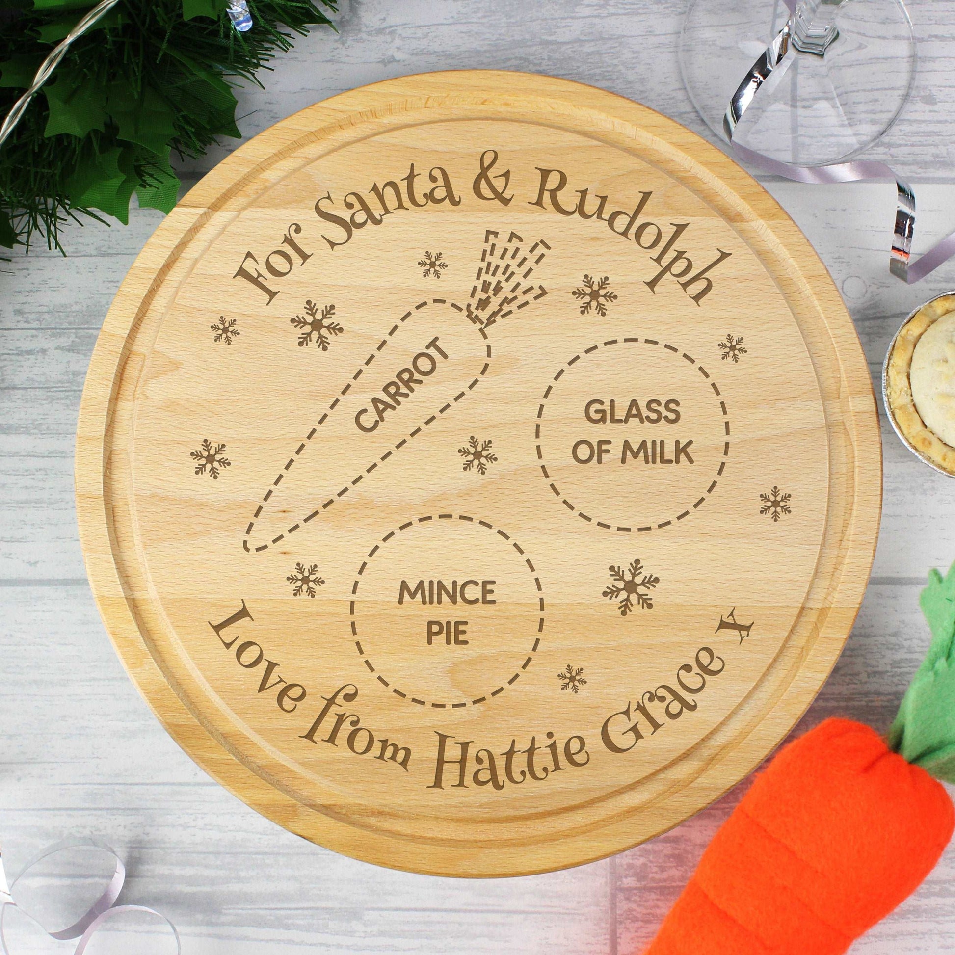 Christmas Eve Treats Board-Personalised Gift By Sweetlea Gifts