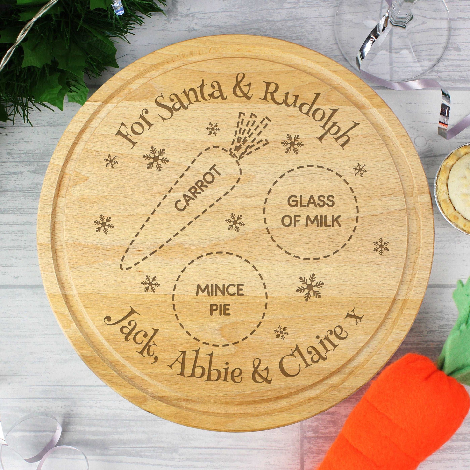 Christmas Eve Treats Board-Personalised Gift By Sweetlea Gifts