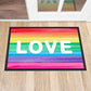 Colourful Rainbow design Personalised Doormat