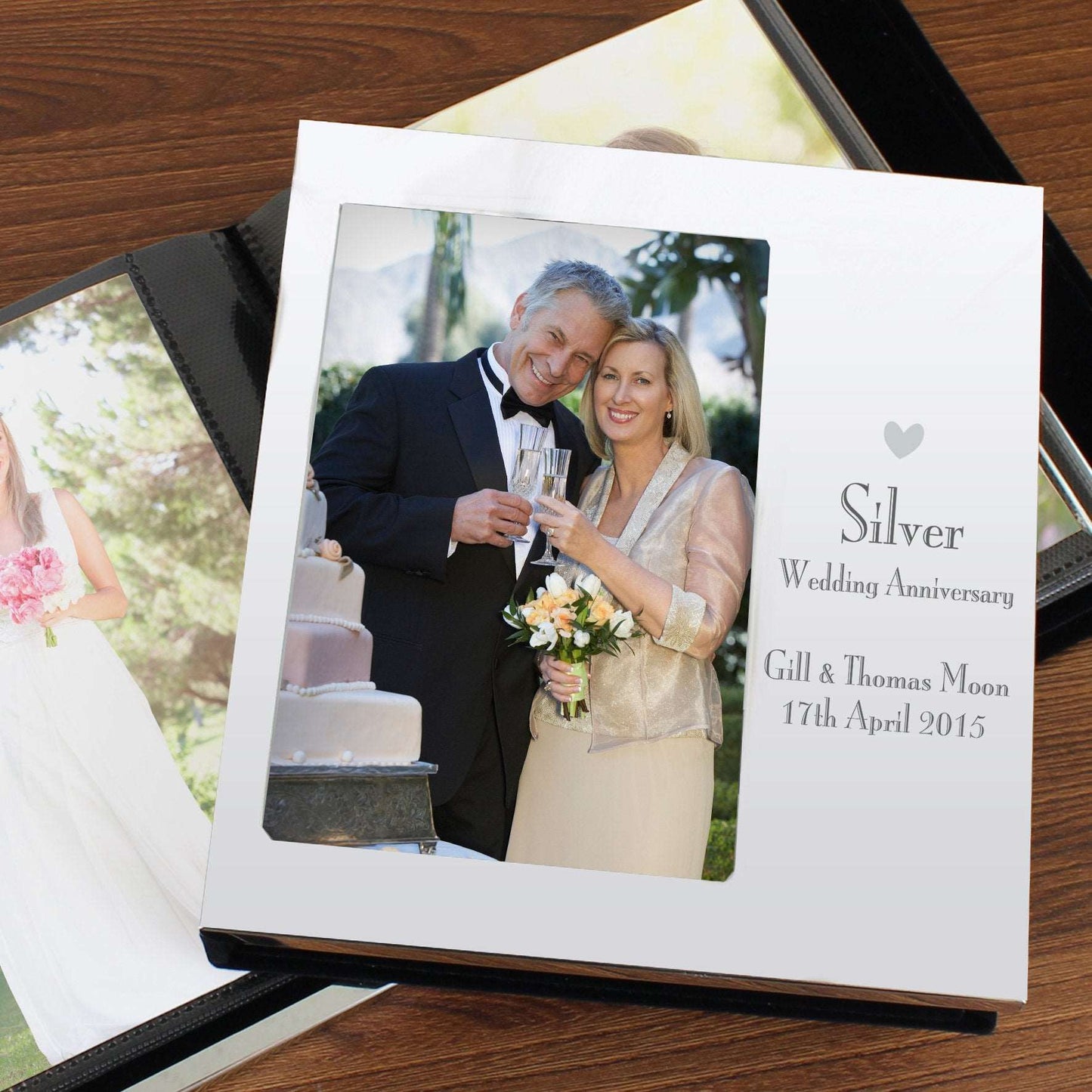 Decorative Silver Wedding Anniversary Personalised Photo Frame Album-Personalised Gift By Sweetlea Gifts
