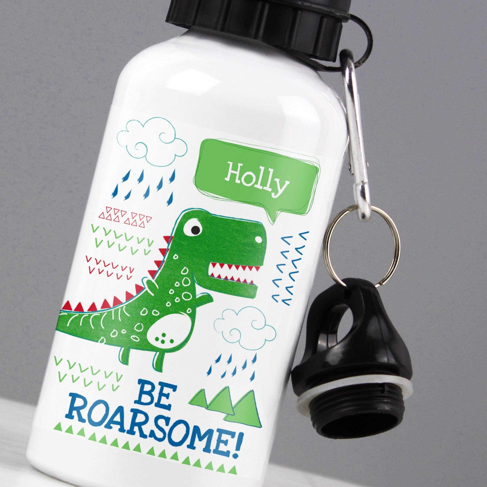 Dinosaur Be Roarsome personalised Drinks bottle-Personalised Gift By Sweetlea Gifts