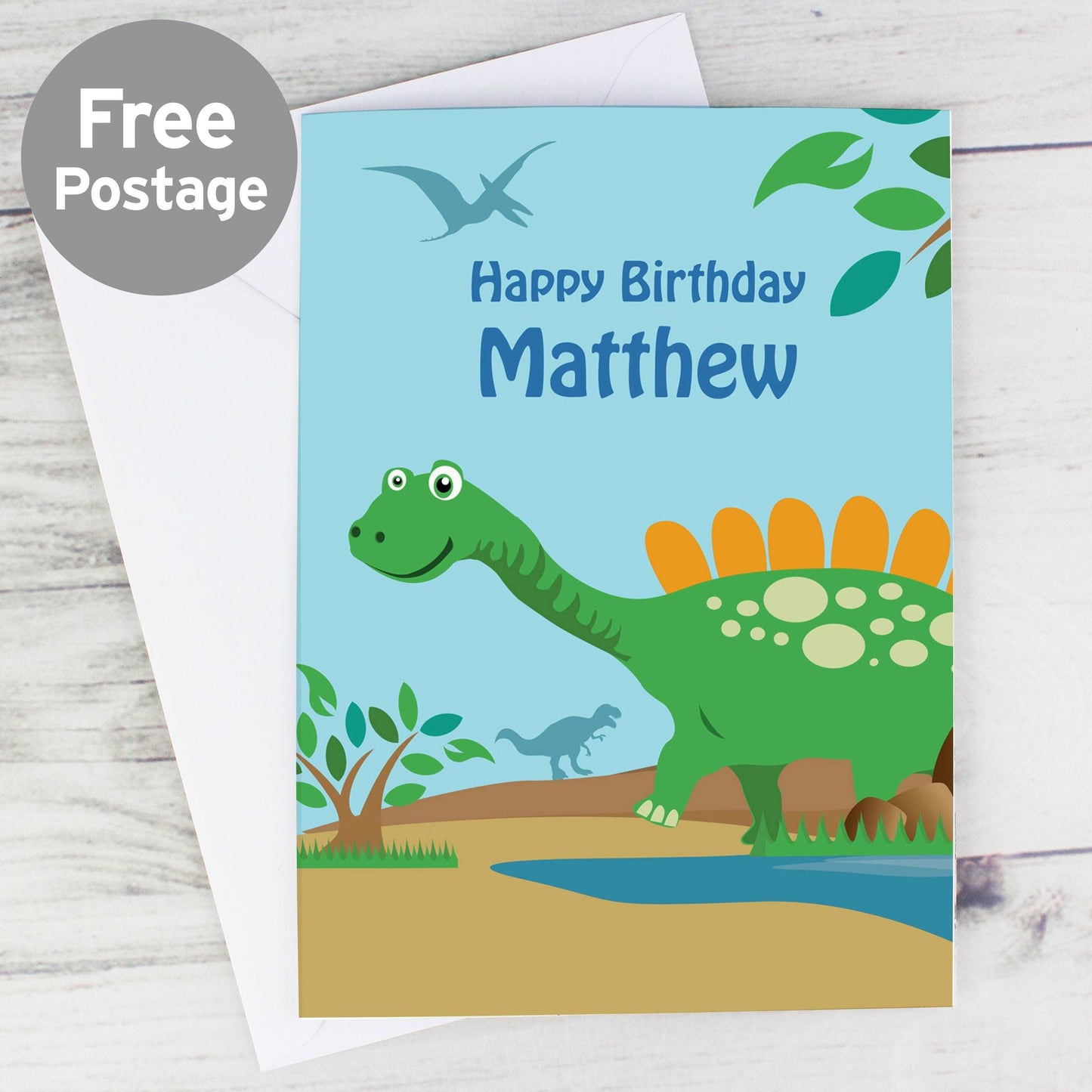 Personalised dinosaur card By Sweetlea Gifts