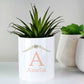 Personalised Floral design small plant pot ceramic pot By Sweetlea Gifts