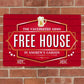 Red Personalised Free House Summer House Home Bar Sign By Sweetlea Gifts