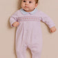Pink Hearts Smocked Babygrow
