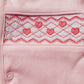 Pink smocked baby girls jacket