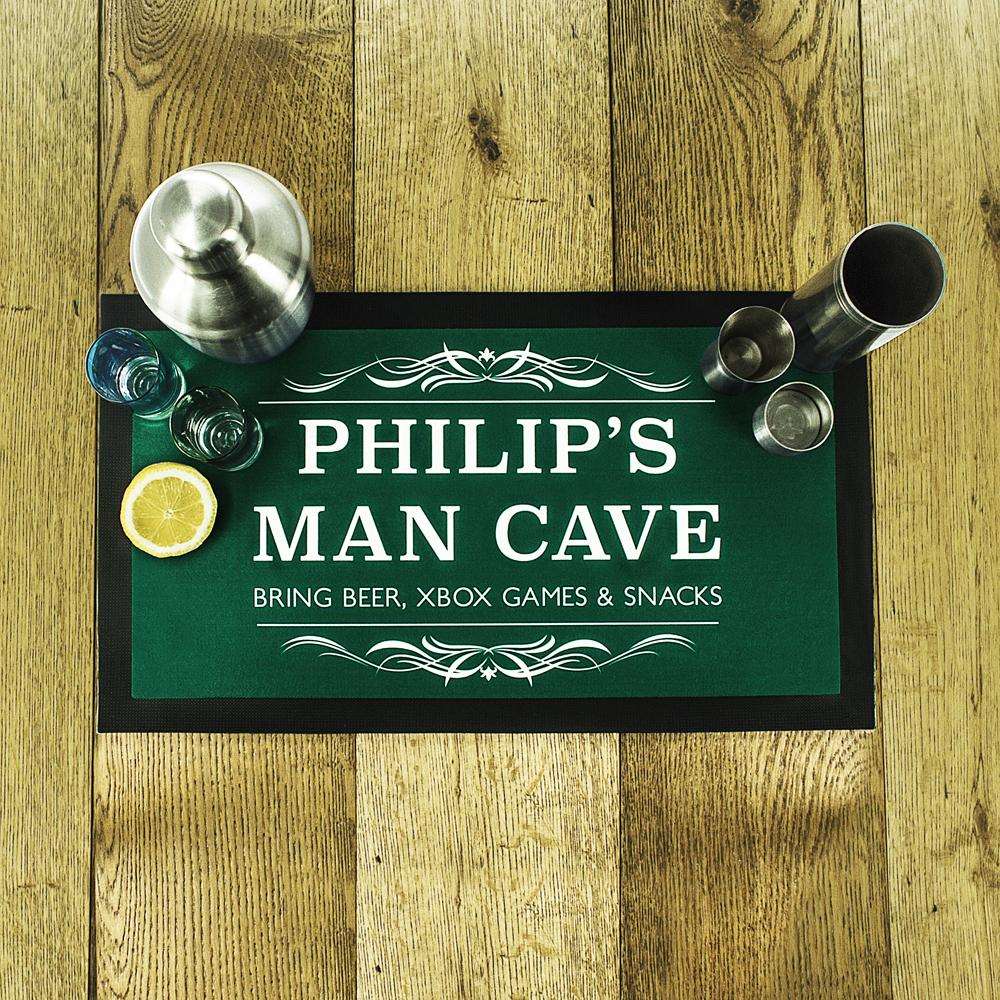 Gentlemen's Man Cave Bar Mat-Personalised Gift By Sweetlea Gifts