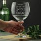 Gin to my tonic personalised Gin glass