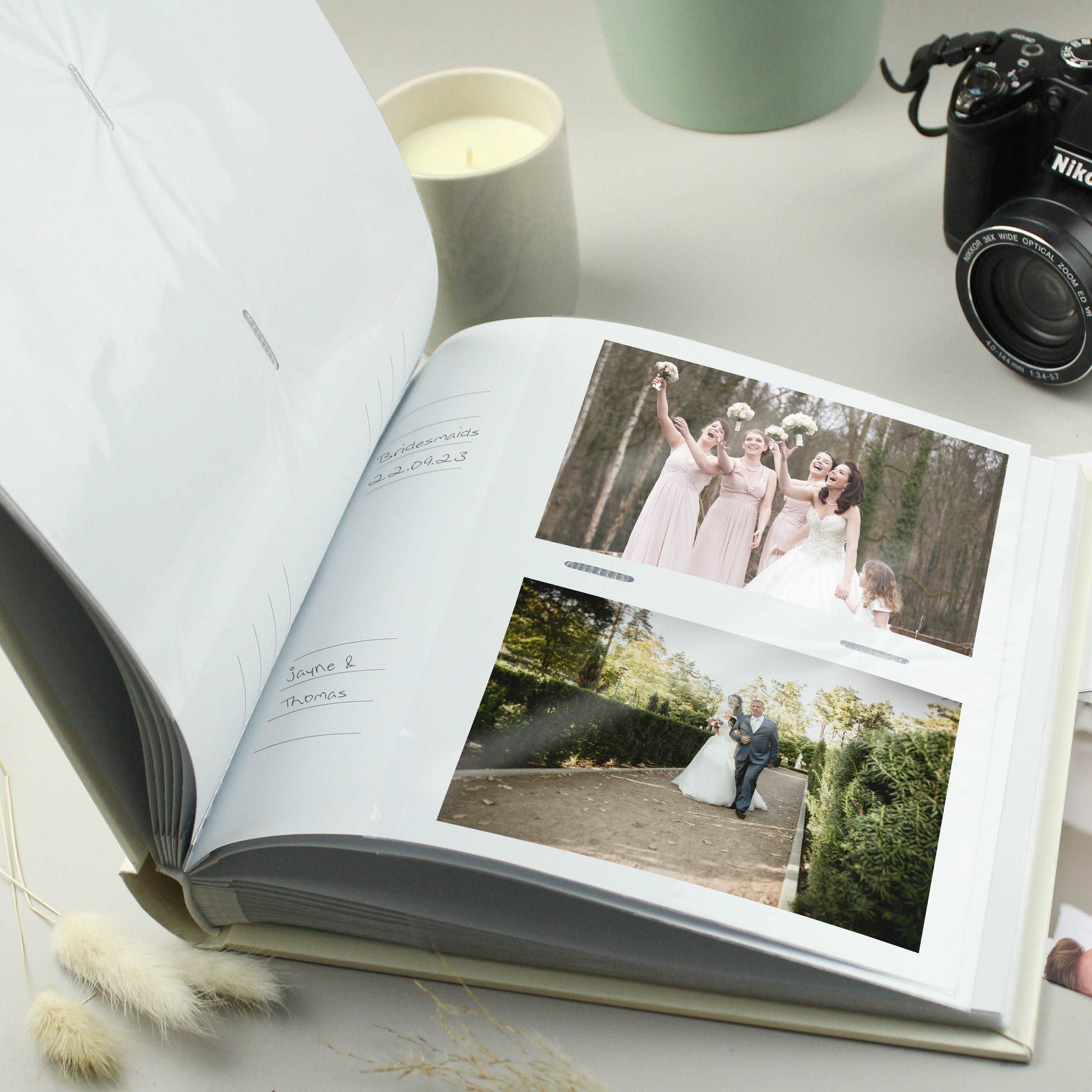 Gold Heart Couples Square Photo Album