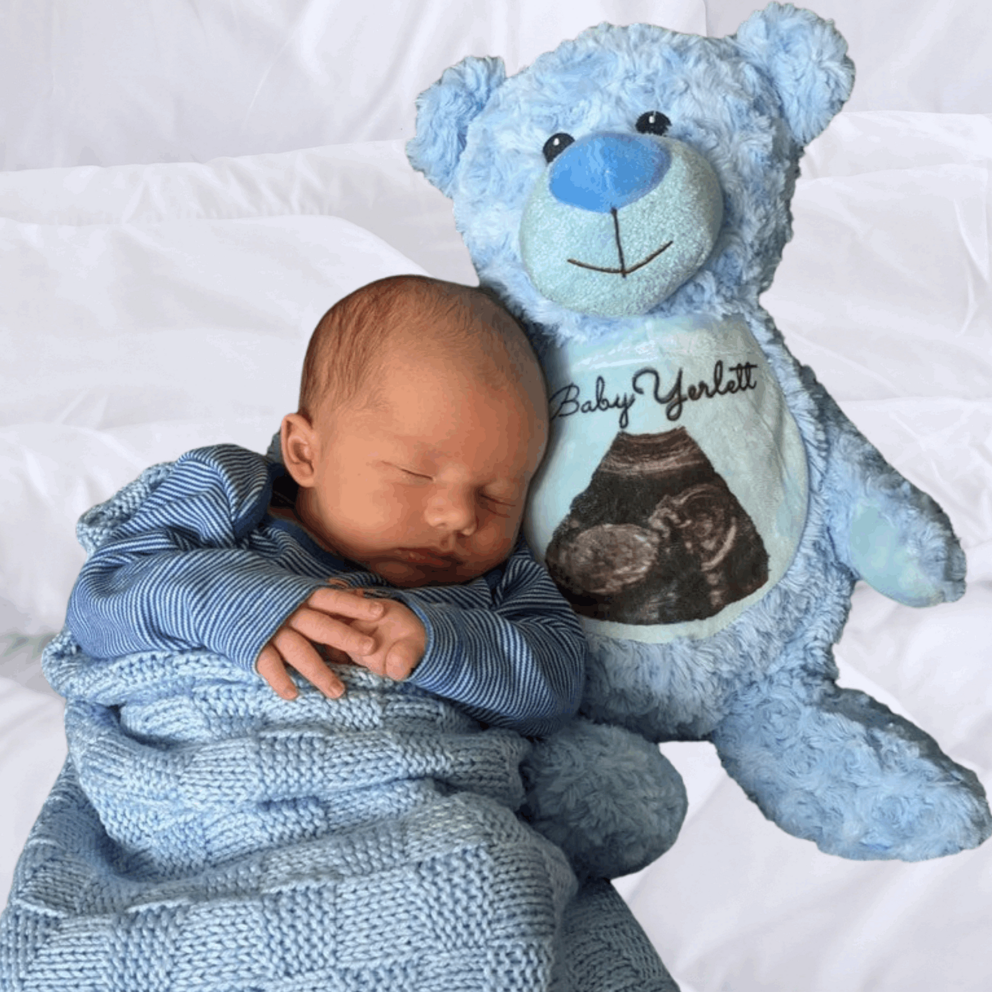 Personalised Baby Scan Photo Bear New Baby Gift Sweetlea Gifts