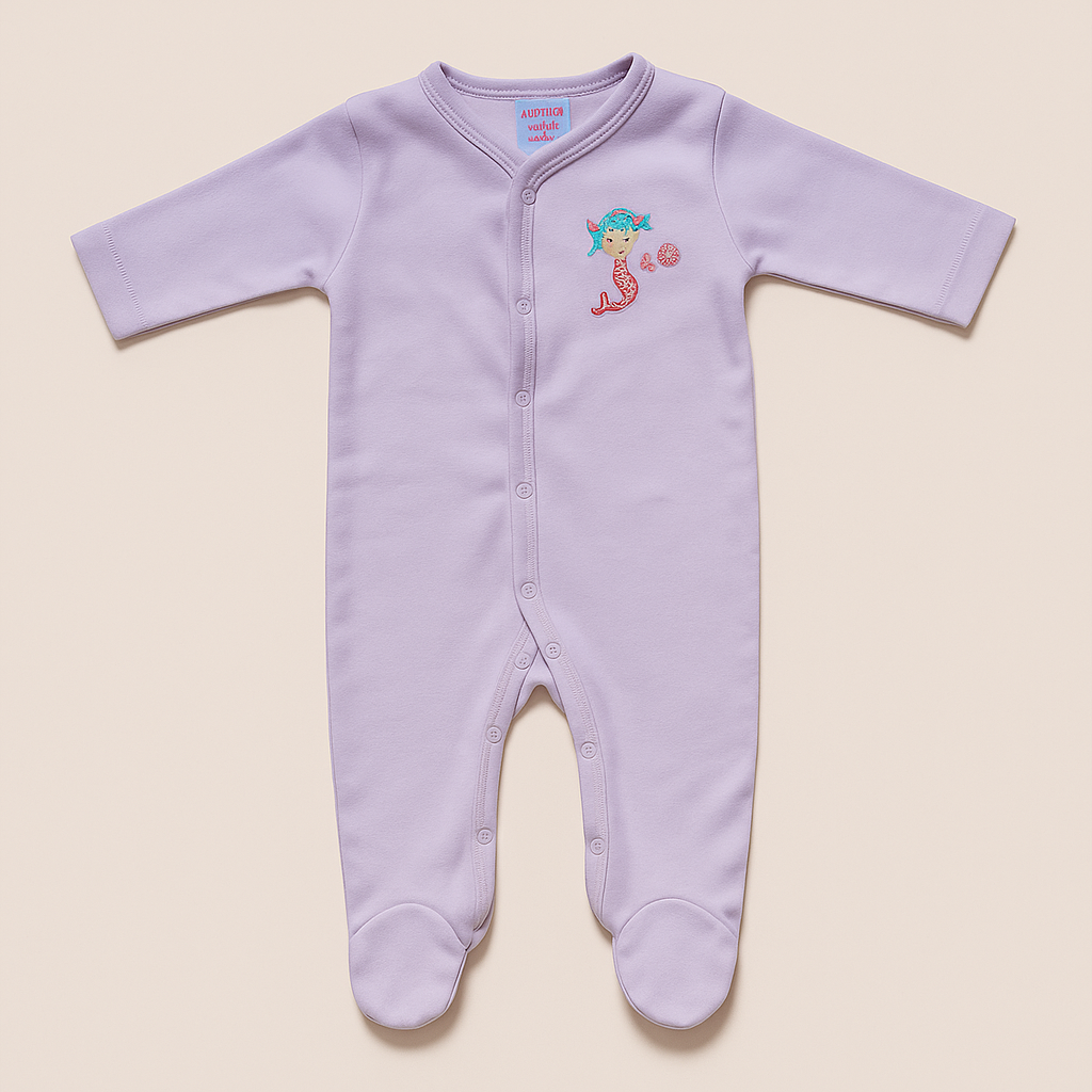 Baby Girls Pink Mermaid theme 7 piece Layette set