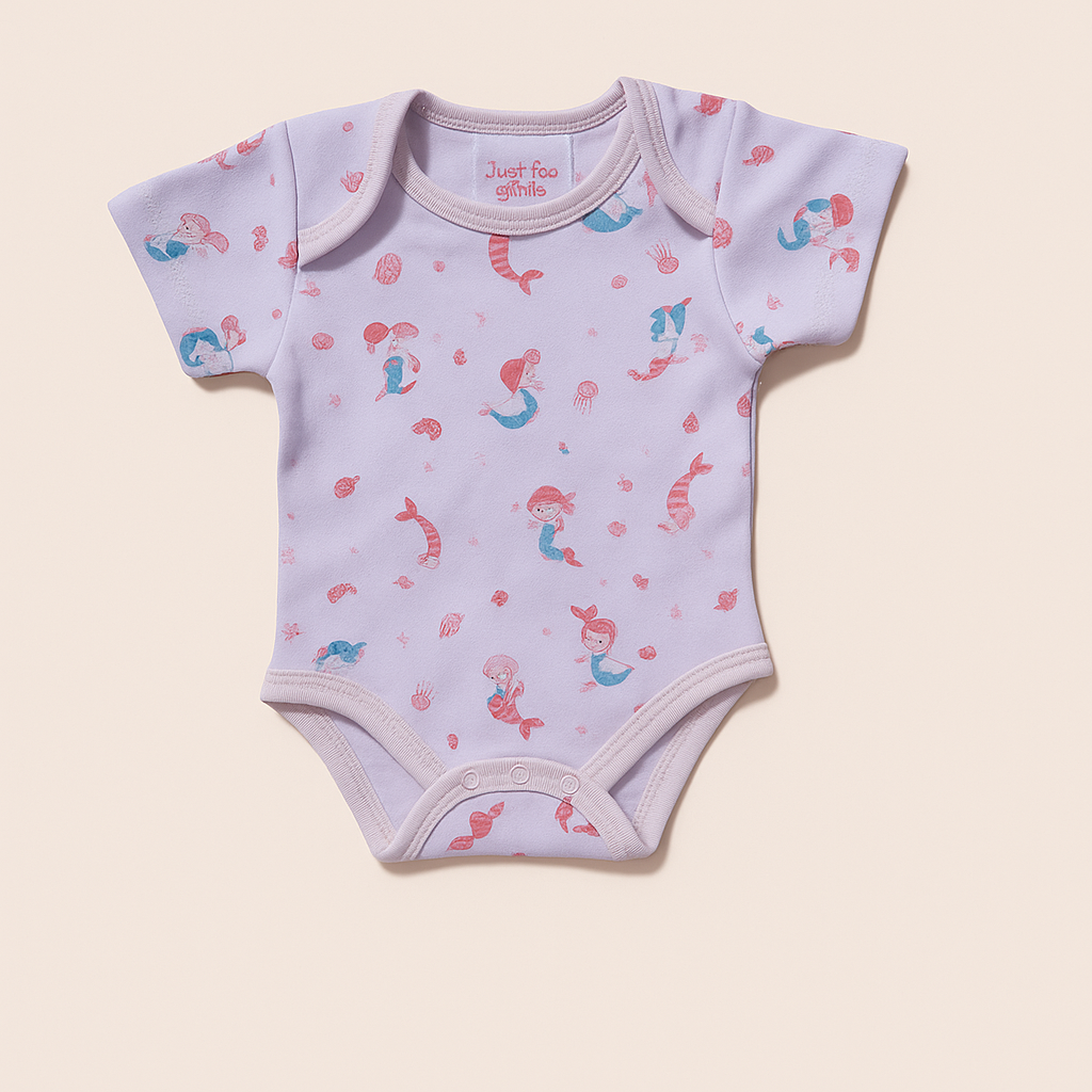 Baby Girls Pink Mermaid theme 7 piece Layette set