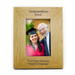 Personalised message 4x6 Oak Veneer Photo Frame  By Sweetlea Gifts
