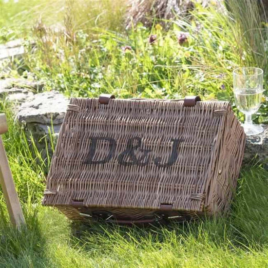 Luxury wicker personalised picnic basket hamper