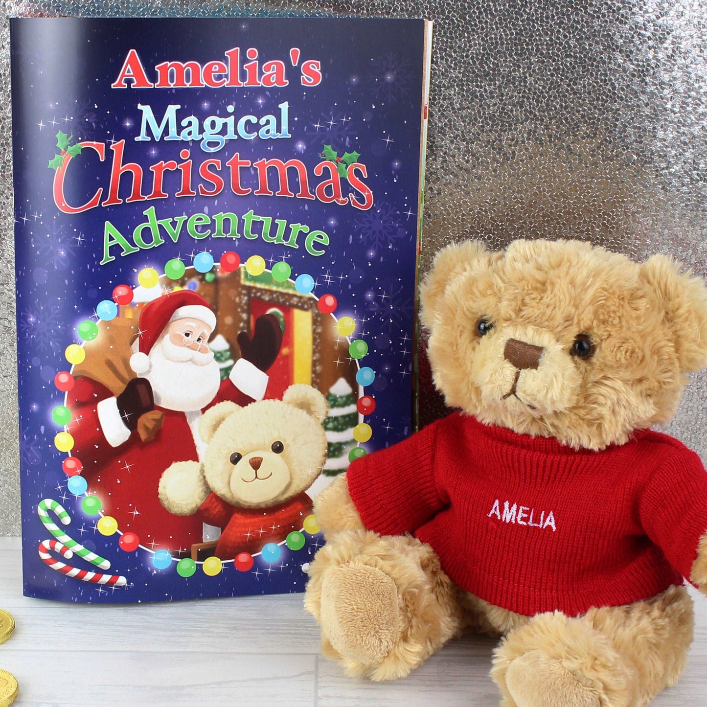 Magical Christmas Adventure Story Book and Bear-Personalised Gift By Sweetlea Gifts