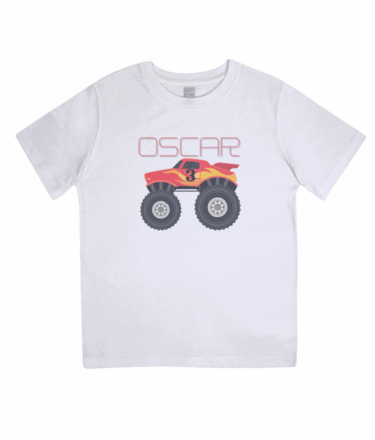 Monster Truck Blaze Personalised Birthday T-shirt-Personalised Gift By Sweetlea Gifts