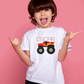 Personalised Children's White T-shirt with Monster truck design  By Sweetlea Gifts