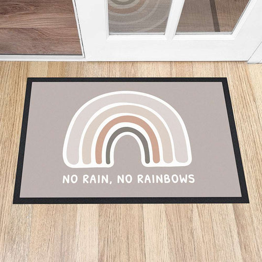 Neutral Rainbow personalised Doormat