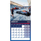A January 2027 Oracle Red Bull Racing calendar page featuring a race track photograph at the top and a blue monthly calendar grid at the bottom.