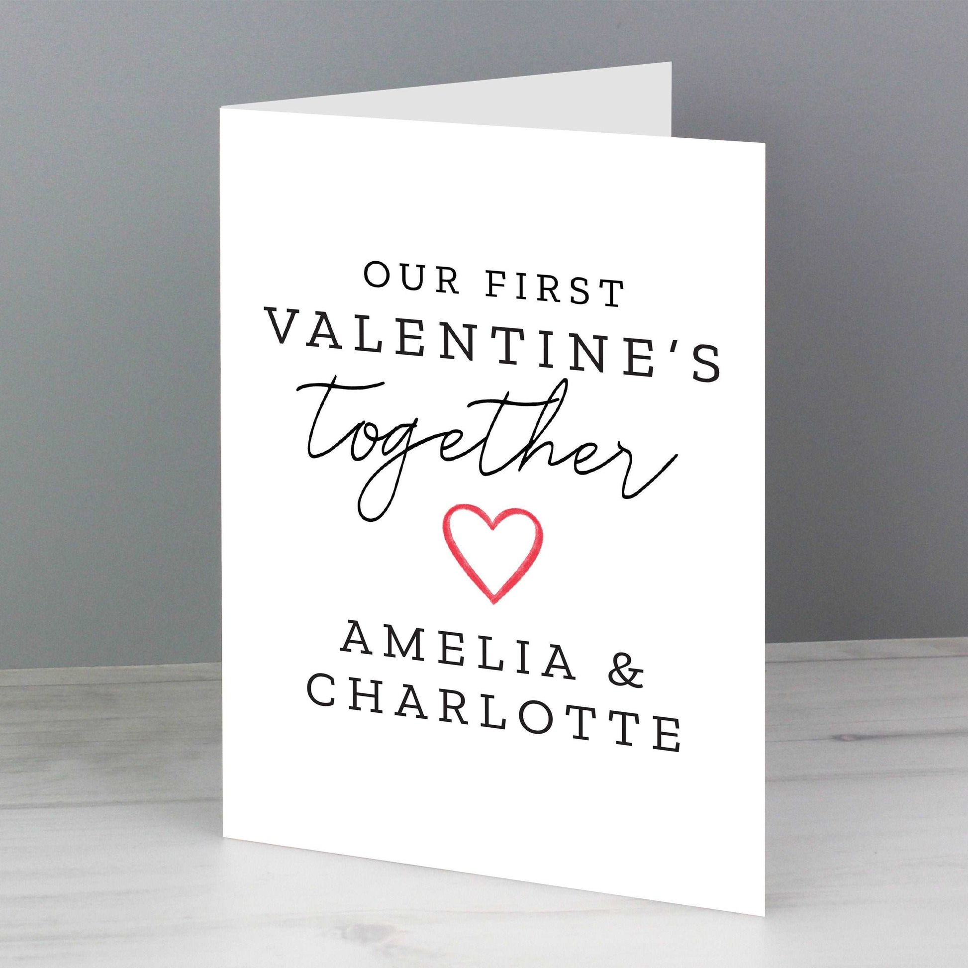 Our 1st Valentine's Day Card-Personalised Gift By Sweetlea Gifts