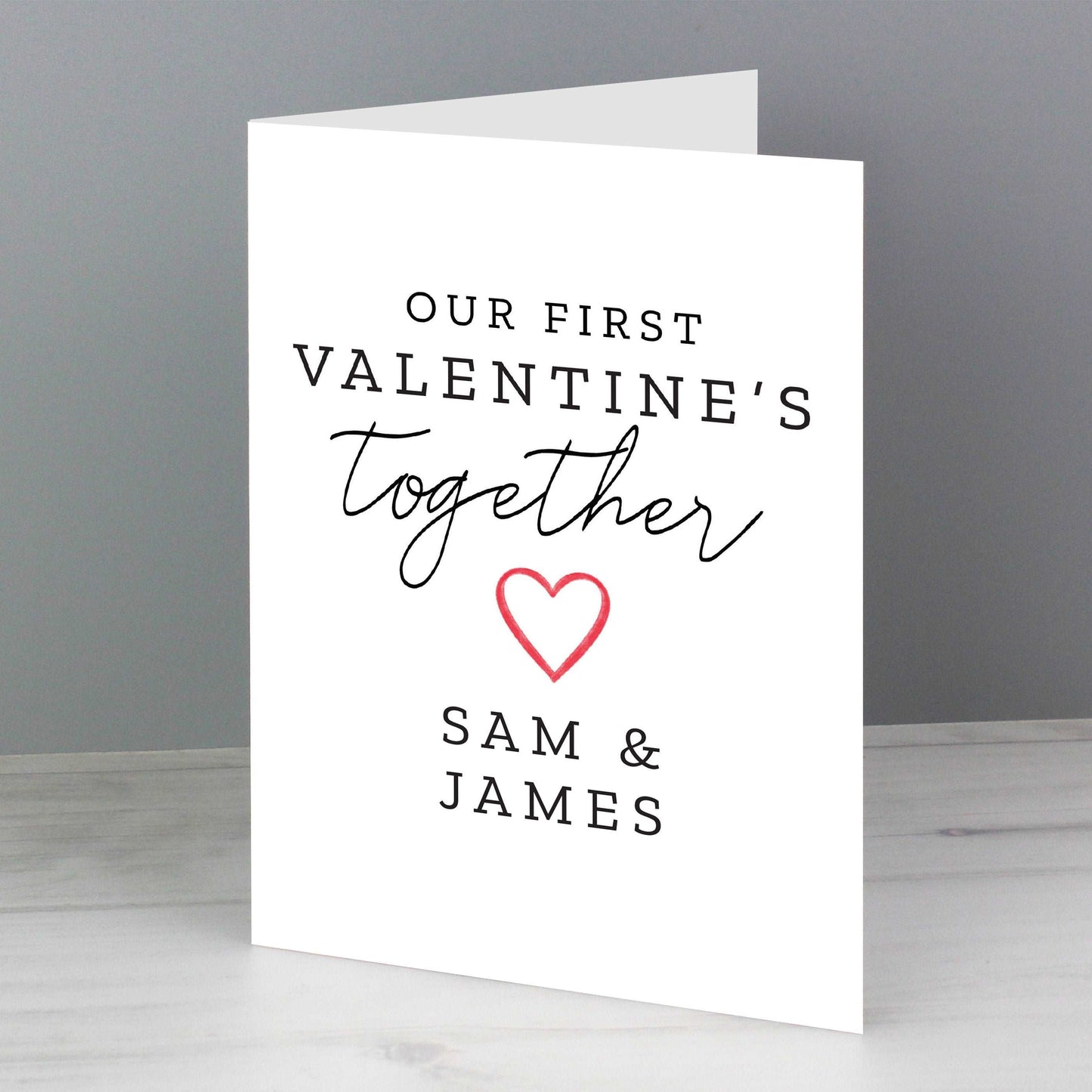 Our 1st Valentine's Day Card-Personalised Gift By Sweetlea Gifts