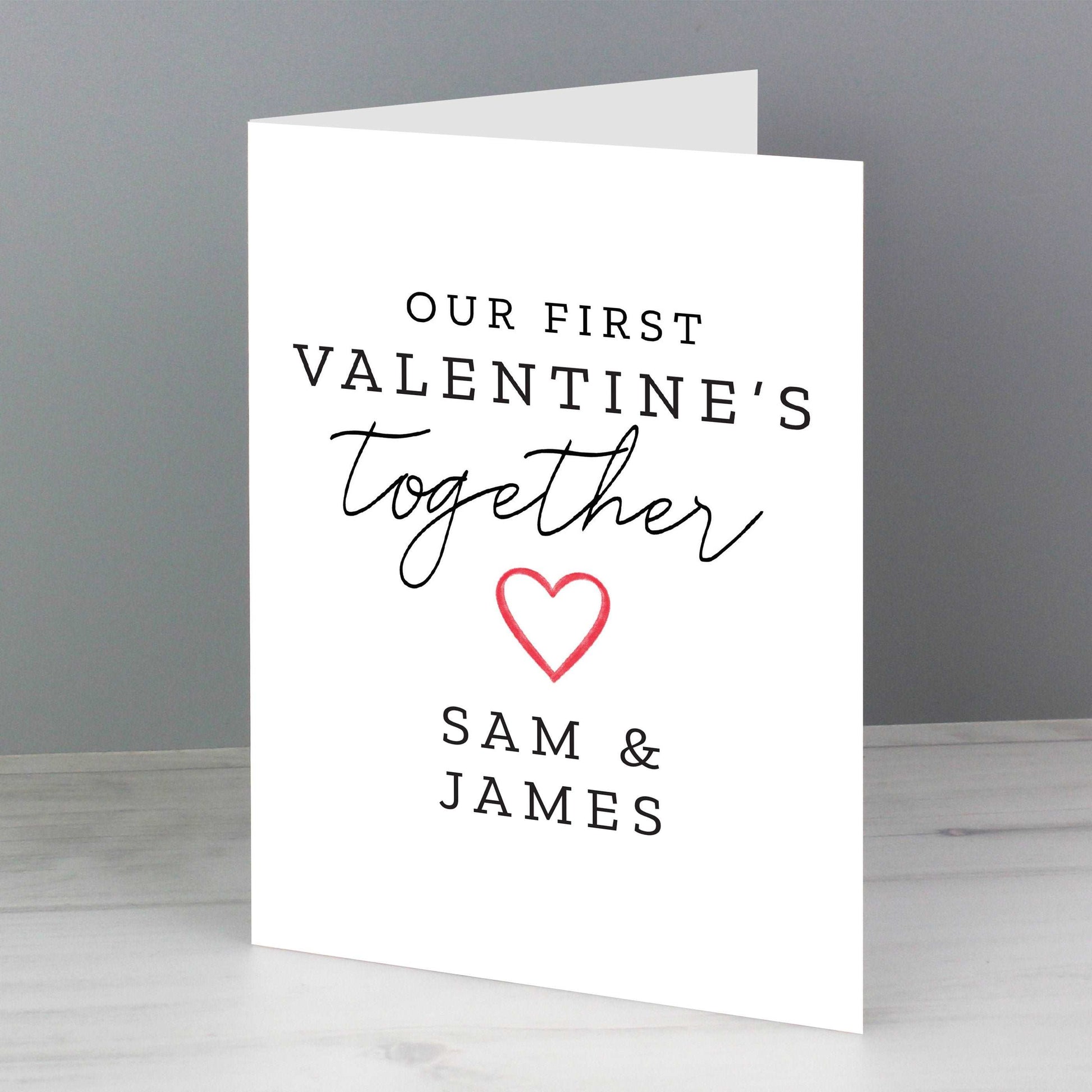 Our 1st Valentine's Day Card-Personalised Gift By Sweetlea Gifts