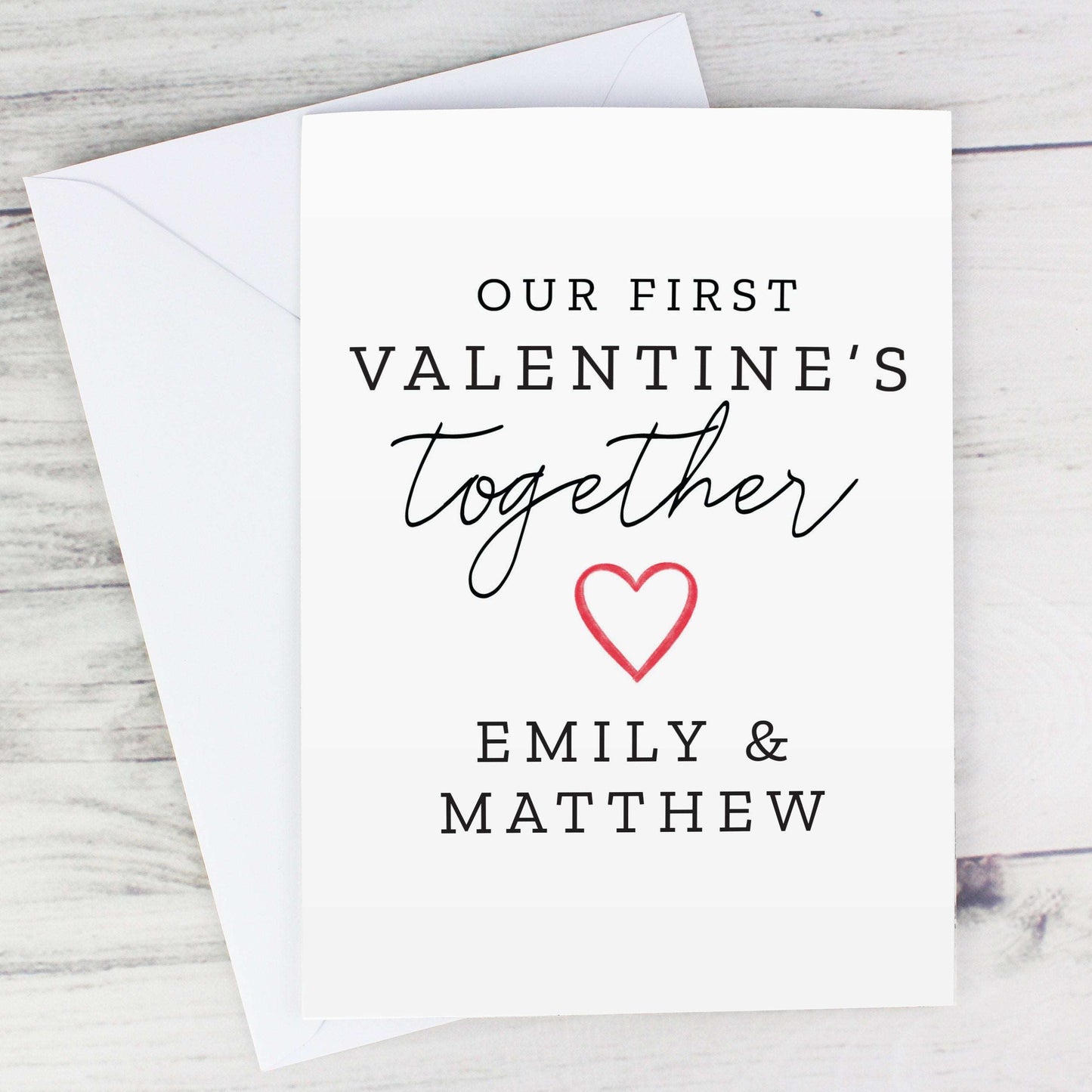 Our 1st Valentine's Day Card-Personalised Gift By Sweetlea Gifts