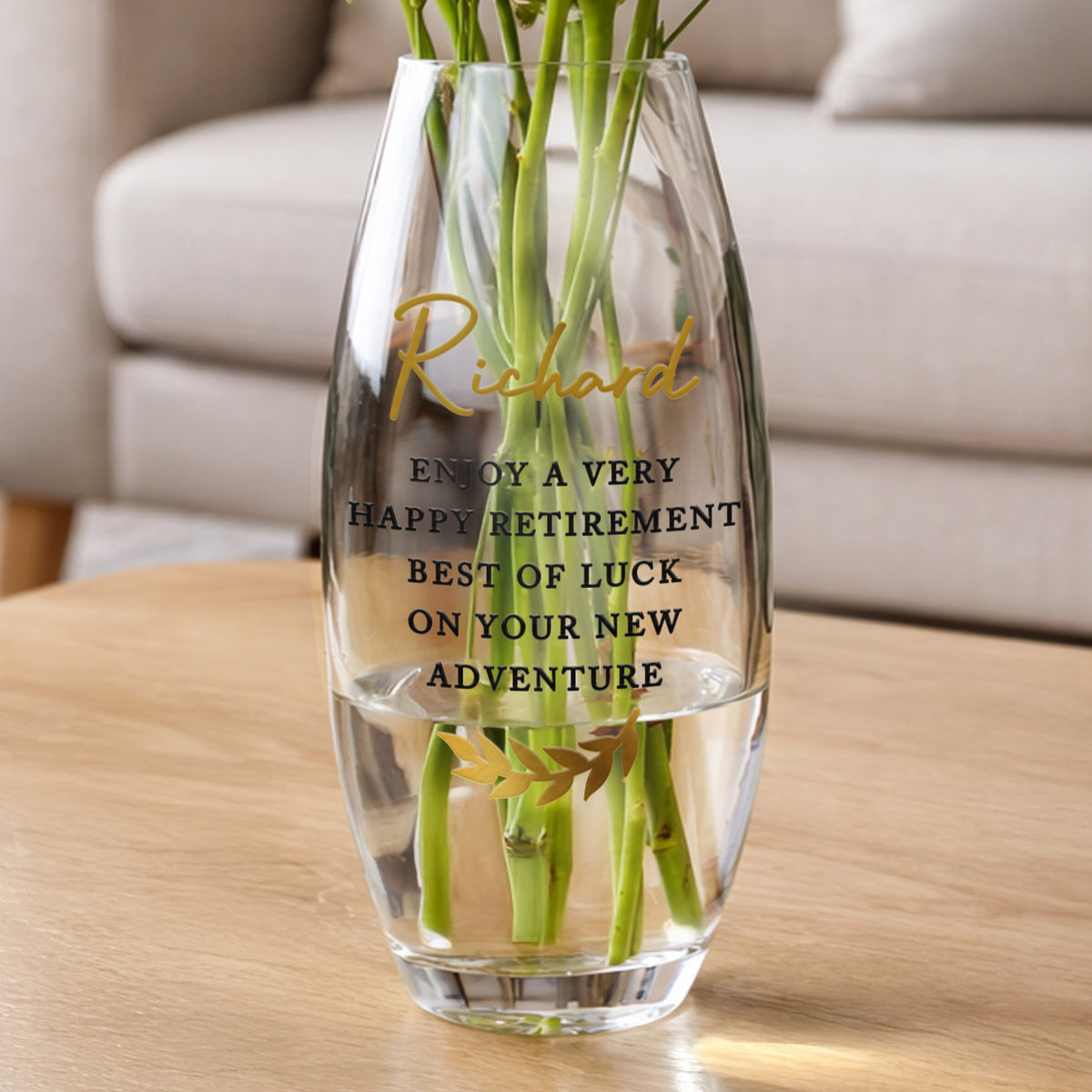 Personalised Free Text Bullet Vase