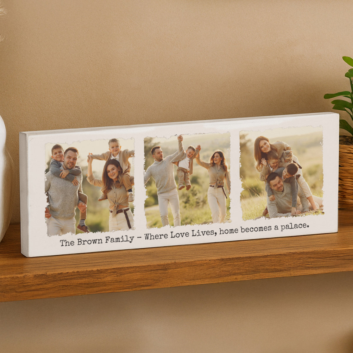 Personalised Photo Upload Mantel Block