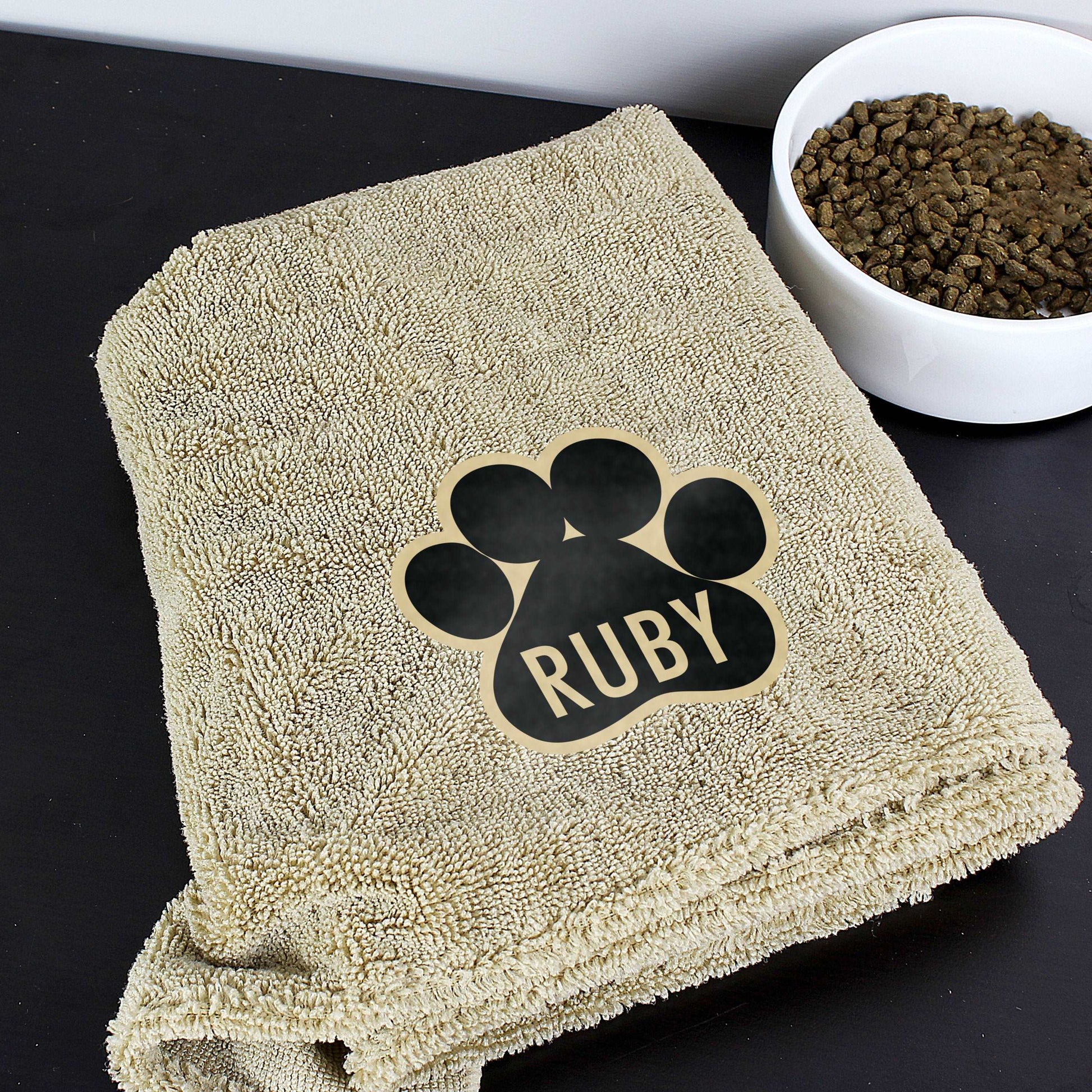 Personalised microfiber Pet towel By Sweetlea Gifts