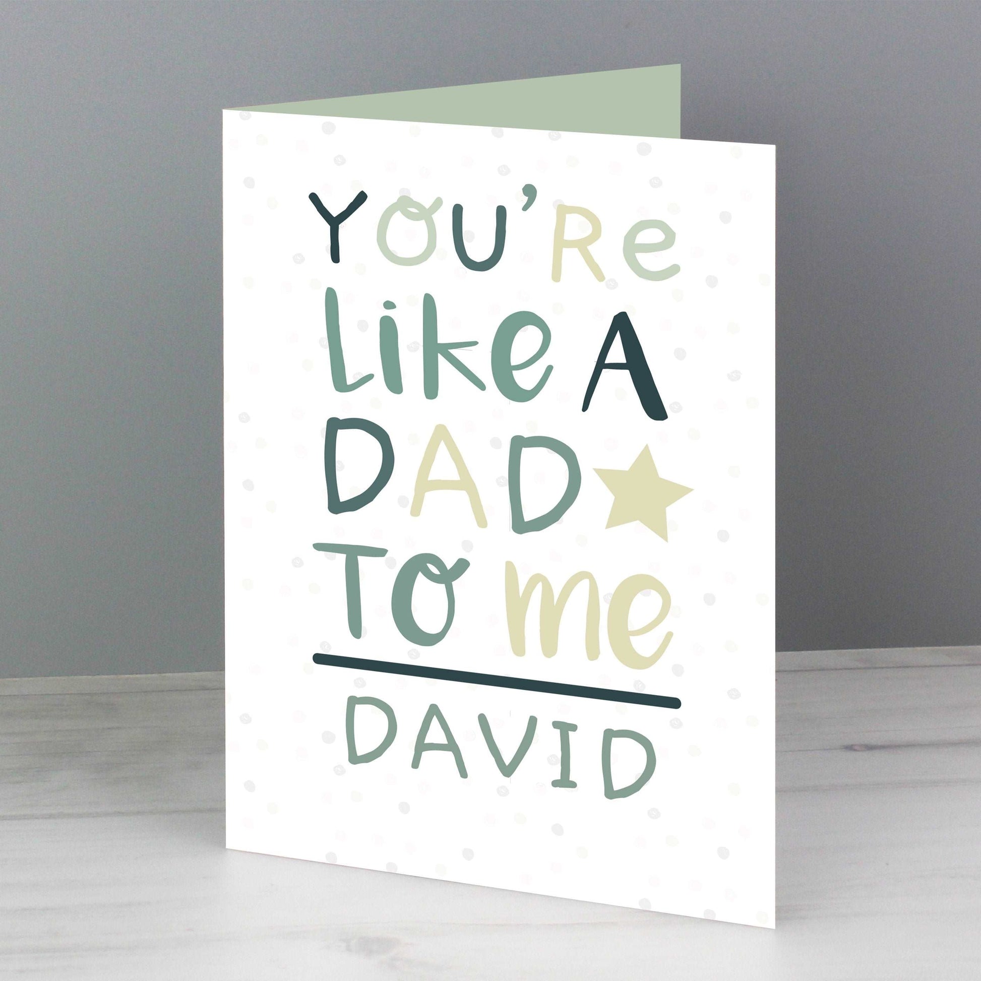 Personalised 'You're Like a Dad to Me' Card-Personalised Gift By Sweetlea Gifts
