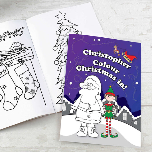 Personalised Christmas colouring book - Christmas eve ideas by sweetlea gifts