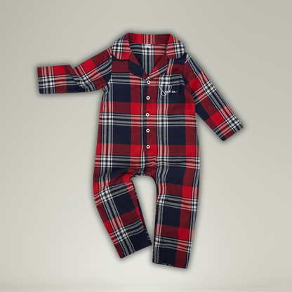 Personalised Tartan Christmas Pyjamas - Family Matching