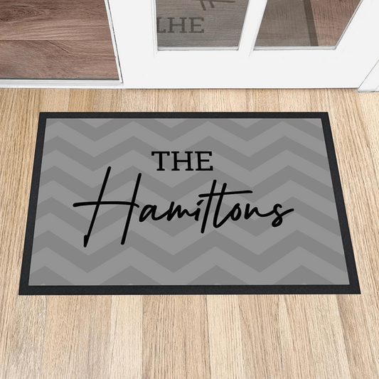 Grey personalised Doormat - Personalised homeware by Sweetlea Gifts