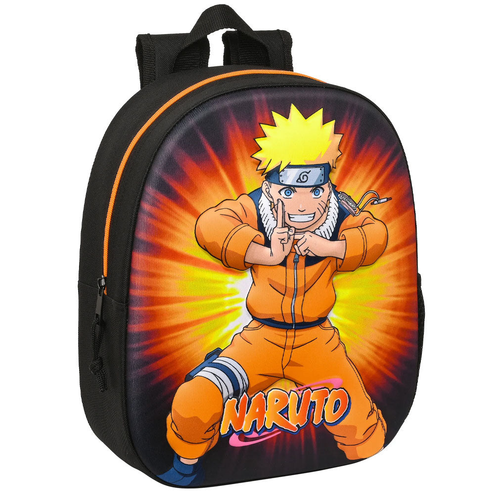 Black 3D backpack featuring Naruto Uzumaki