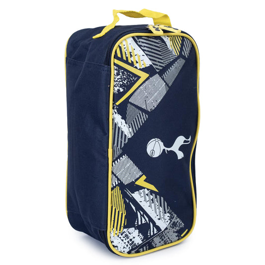 Vector design navy, yellow and white boot bag featuring a white Tottenham crest