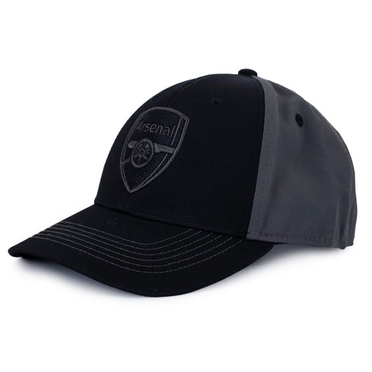 Contrast grey panel curved brim cap with stitch detail