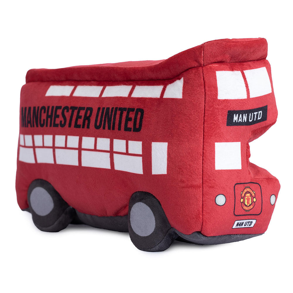 Soft to touch vibrant red, plush bus