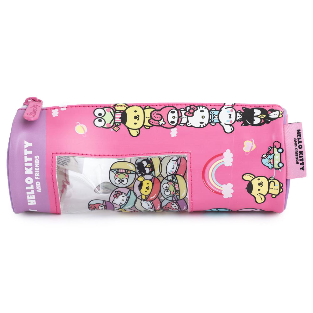 Tubular style zipped pencil case
