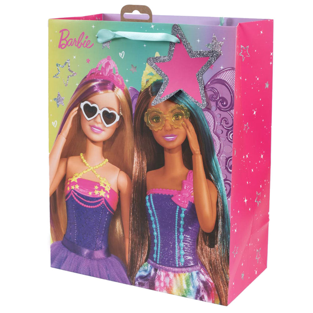 Medium sized multi colour gift bag and tag