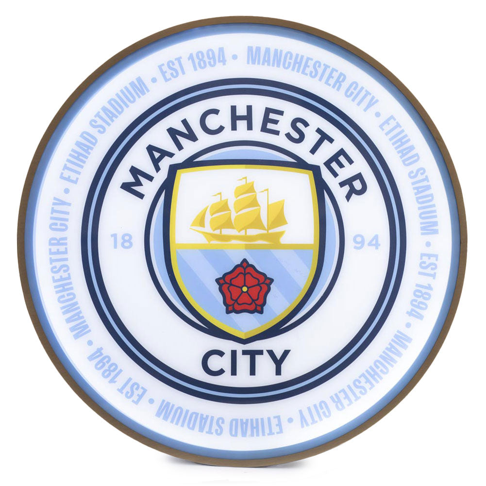 LED Illuminated crest wall sign creating an eye catching feature in any room